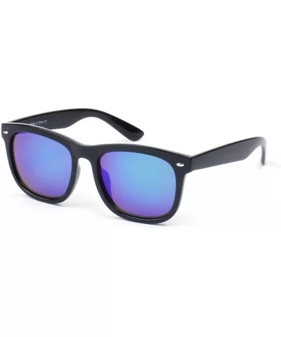 Square Mirrored Fashion Sunglasses - Purplegreen - C018WR9T2TY $31.79 Square