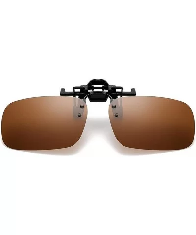 Fishing Use Sunglasses Eyewear Clip Style UV400 Polarized Riding&Hiking Day/Night Vision Glasses - Brown - C2199CQ8H7Z $46.76...