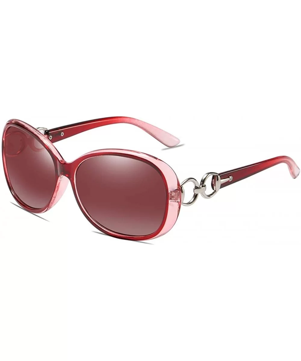 Women's Fashion Vintage Polarized TAC Sunglasses Round Frame 100% UV protection - C - CS198O9MKD0 $25.46 Sport