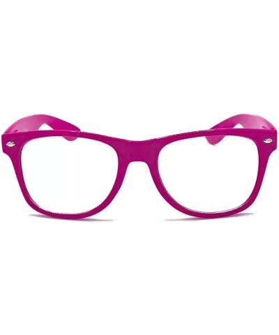 Clear Lens Eye Glasses Non Prescription Glasses Frames For Women and Men - .Hot Pink Frame - C818Q3IDE26 $12.20 Aviator