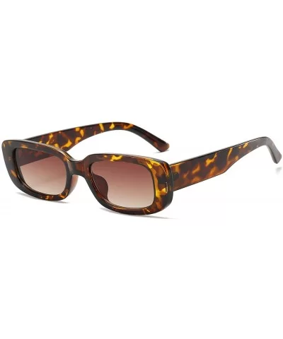 Rectangle Sunglasses for Women Retro Fashion Sunglasses UV 400 Protection Square Frame Eyewear - Leopard - CZ194KYXTT8 $23.16...