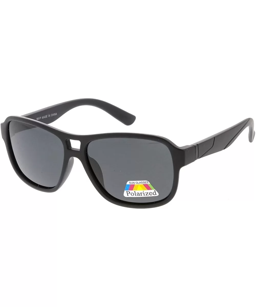 High Octane Collection"Amsterdam" Unisex Polarized Sunglasses - Black - CU18GYU7XNN $12.59 Square