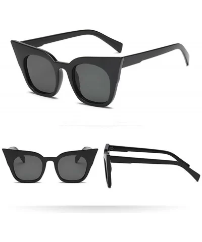 Womens Man Cat Eye Rapper Sunglasses Vintage Retro Eyewear Unisex - B - CS18TQLO0ZQ $10.81 Rimless