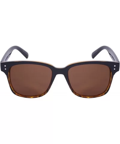 Classic Horned Rim Polarized Lens Sunglasses 540979TT-P - Black-demi - C512608WUFF $21.55 Square