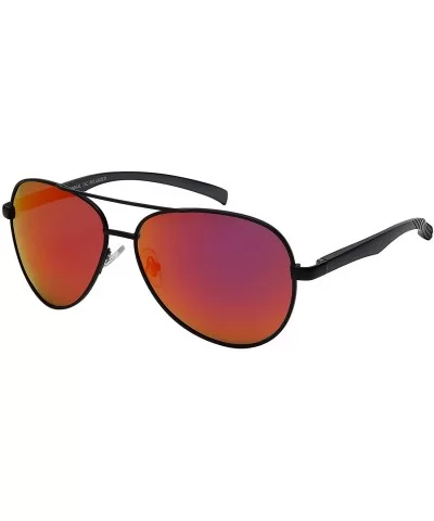 Polarized Sunglasses Lightweight Aluminum Activities - Matte Black Frame - Polarized Red Mirrored Lens - CG192RORNM8 $18.92 A...