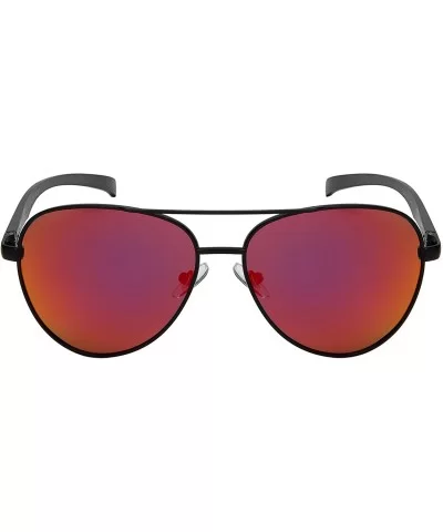 Polarized Sunglasses Lightweight Aluminum Activities - Matte Black Frame - Polarized Red Mirrored Lens - CG192RORNM8 $18.92 A...