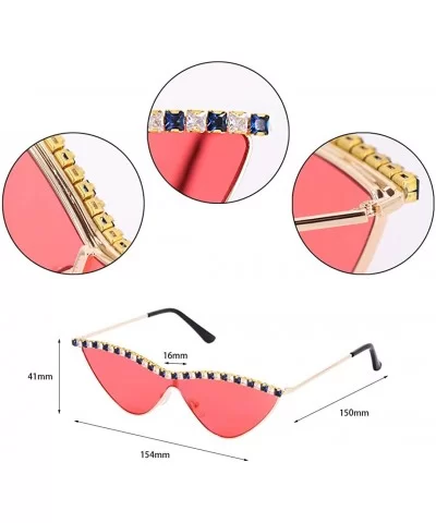 Sparkling Crystal Cat Eye Sunglasses UV Protection Rhinestone Sunglasses - Red02556 - CB19702CC8C $21.72 Cat Eye