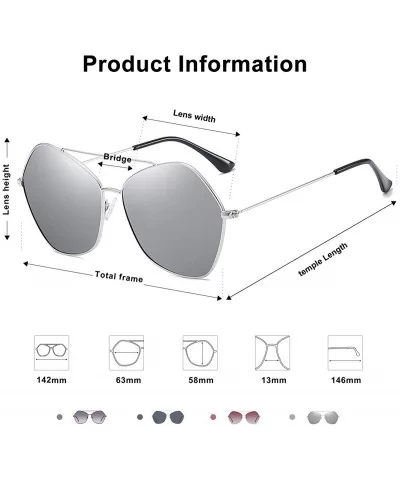 Polarized Sunglasses for Women Large Ultra Light Hexagonal Glasses NIMBUS SJ1125 - CK19325MUXX $13.17 Sport