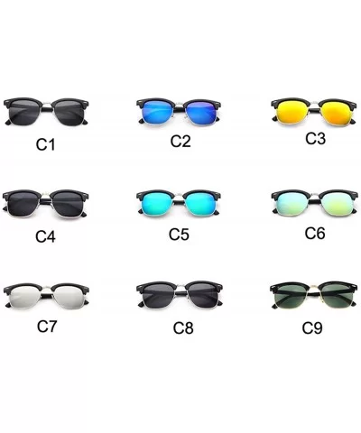 Classic Brand Polarized Sunglasses Men Women Half Metal Mirror Unisex Sun Glasses Gafas De Sol UV400 CC0832 - C3 - CN197Y70KQ...