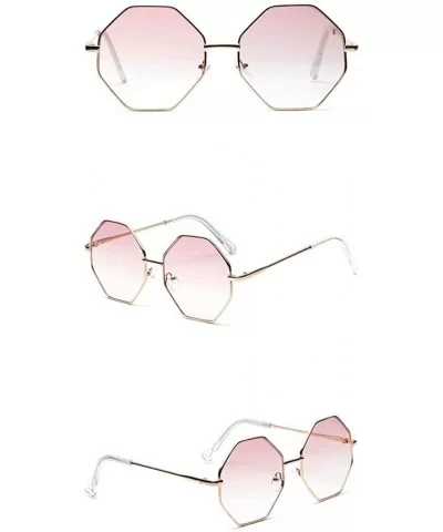 Hexagonal Candy Colors Polarized Small Metal Sunglasses Fashion Mirrored Flat Lenses Women Sun Glasses - 2 - CQ18SA7IH3N $14....