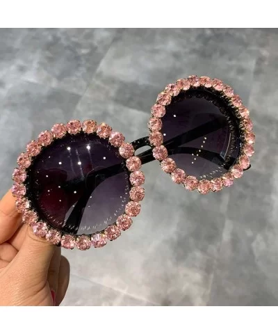 Fashion Luxury Round Sunglasses Women Vintage Oversized Rhinestone Sun Glasses Men Eyewear Oculos De Sol UV400 - C2197Y0ZT28 ...