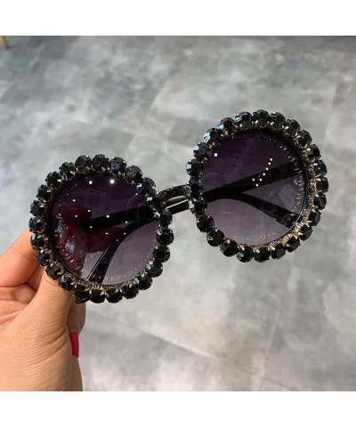 Fashion Luxury Round Sunglasses Women Vintage Oversized Rhinestone Sun Glasses Men Eyewear Oculos De Sol UV400 - C2197Y0ZT28 ...