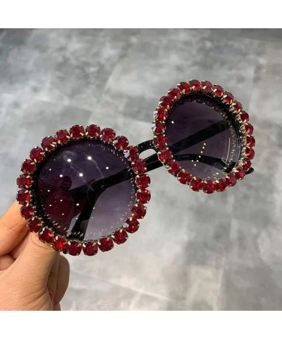 Fashion Luxury Round Sunglasses Women Vintage Oversized Rhinestone Sun Glasses Men Eyewear Oculos De Sol UV400 - C2197Y0ZT28 ...