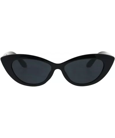Womens Mod Plastic Cat Eye Retro Gothic Trendy Sunglasses - All Black - CB18EWSA4Y5 $17.32 Cat Eye