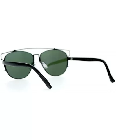 Ultra Flat Unique Retro Mirrored Lens Wire Half Rim Look Sunglasses - Black Burgundy - CR126SXYLFT $17.53 Wayfarer