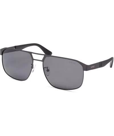 Unisex Mens Womens Square Aviator Sunglasses Active Sports Shades - Dark Grey - Black - CC18EL8M3XZ $55.34 Sport