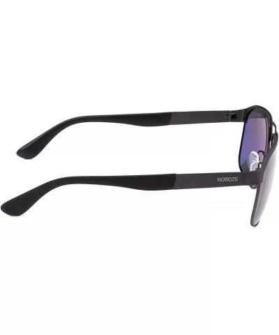 Unisex Mens Womens Square Aviator Sunglasses Active Sports Shades - Dark Grey - Black - CC18EL8M3XZ $55.34 Sport