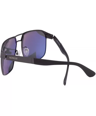 Unisex Mens Womens Square Aviator Sunglasses Active Sports Shades - Dark Grey - Black - CC18EL8M3XZ $55.34 Sport