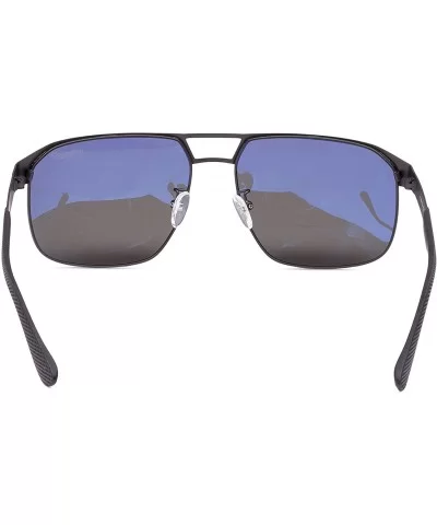 Unisex Mens Womens Square Aviator Sunglasses Active Sports Shades - Dark Grey - Black - CC18EL8M3XZ $55.34 Sport