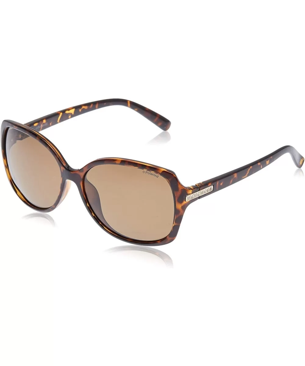 Women's PLD5011S Polarized Rectangular Sunglasses - Havana/Brown Polarized - CV128BGTBZV $89.73 Rectangular