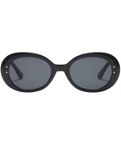 Oval Sunglasses Polarized Unisex - Clout Sun Glasses with Retro Sunglasses - D - C4190HYEDO6 $11.34 Oval