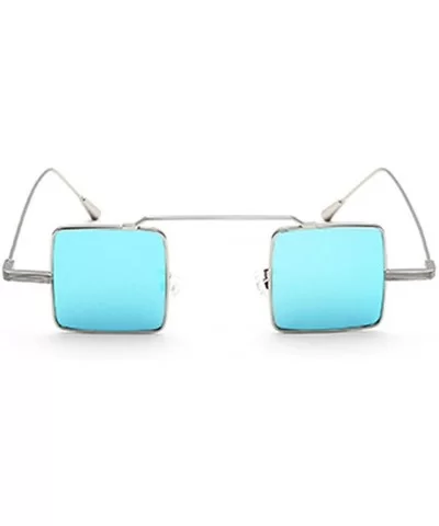 Square Sunglasses Esthetic Idea Designed For Men Lens 36 mm - Silver/Blue - C112LG0GHX3 $28.13 Rectangular