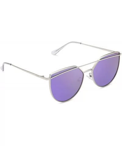 Women's Sunglasses - Polarized Lenses - Designer Aviator Fashion Frames - Silver - C918DZNDKG8 $88.04 Sport