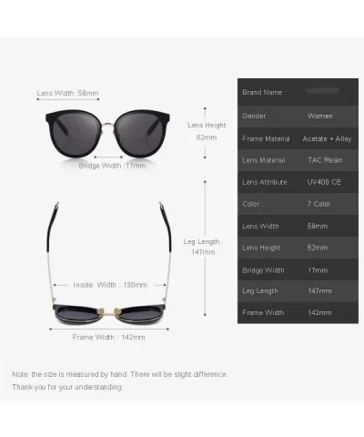 DESIGN Women Classic Fashion Cat Eye Sunglasses 100% UV Protection C01 Black - C04 Green - C918XE92MTN $21.35 Cat Eye