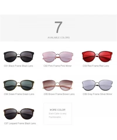 DESIGN Women Classic Fashion Cat Eye Sunglasses 100% UV Protection C01 Black - C04 Green - C918XE92MTN $21.35 Cat Eye