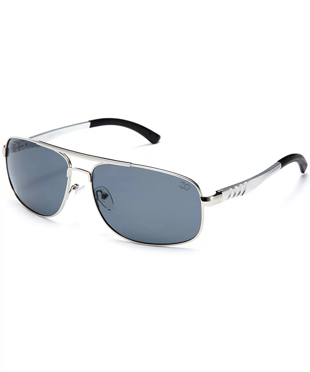 Unisex Premium Brushed Aluminum Aviator Polarized Lenses - Silver - CW11WYXSSST $39.51 Aviator