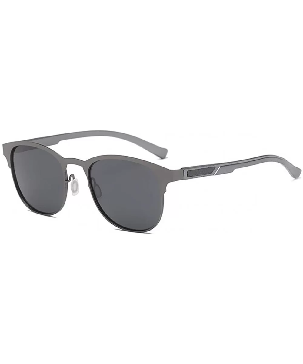 Retro Polarized Sunglasses Driver Driving Light Sunglasses - Gray Color - C018I8DTCA3 $43.42 Oval