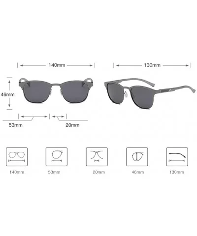 Retro Polarized Sunglasses Driver Driving Light Sunglasses - Gray Color - C018I8DTCA3 $43.42 Oval