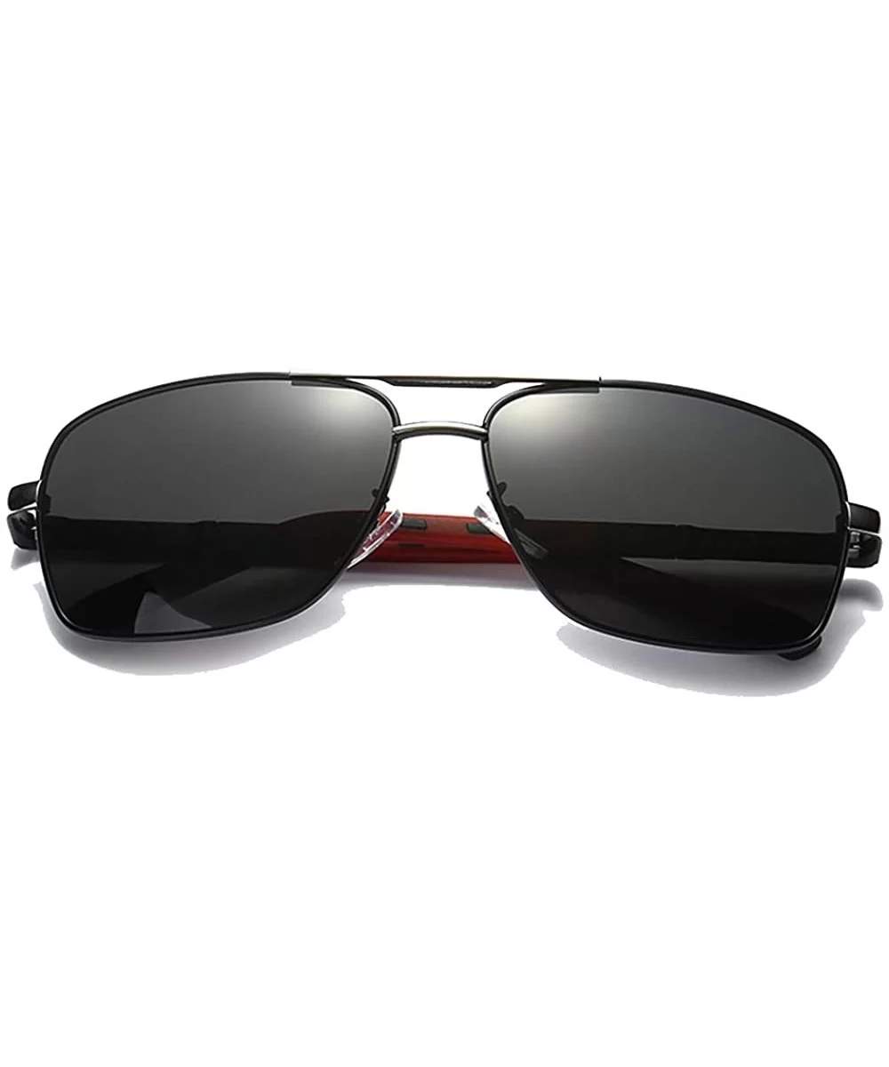 Al-mg Double Bridge Cool Men Frame Sun Glasses Polarized Mirror Sunglasses Myopia Minus Lens - Black - C51904C37X0 $50.69 Square