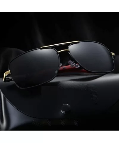 Al-mg Double Bridge Cool Men Frame Sun Glasses Polarized Mirror Sunglasses Myopia Minus Lens - Black - C51904C37X0 $50.69 Square