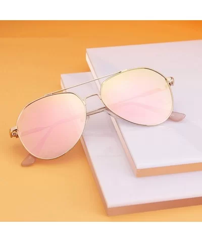 New Pilot Sunglasses Women Men Driving Alloy Frame UV400 Mirror Sun Glasses Lady's Fashion - Black - C5199C860NH $38.05 Goggle