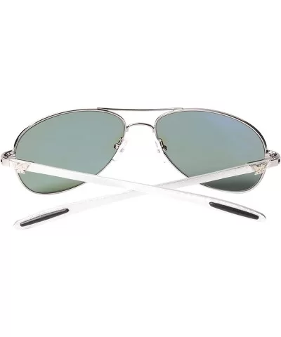 metal frame Sunglasses Men Aviator Sunglasses Womens Fashion driving sunglasses 8usa - 8usa1001 C-2 Green Lenses - CK11ITHPAV...