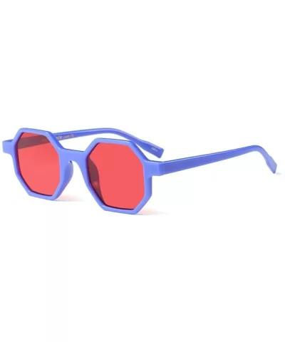 Sun Protection Glasses Small Hexagon Sunglasses for Women Square Vintage Eyeglasses Plastic Eyewear - CS18D74US2O $16.45 Over...