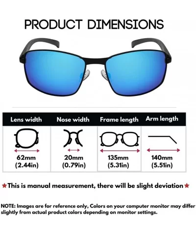 Rectangular Polarized Sunglasses Cycling Aluminum - Black Frame - Polarized Blue-white Mirrored Lens - CE192RQ5X02 $17.97 Rec...