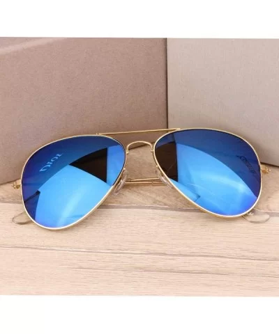 Popular Sunglasses - popular Sunglasses New metal resin sun 3025 wholesale - Gold Frame Blue Mercury - CO18AZAXE57 $51.77 Goggle