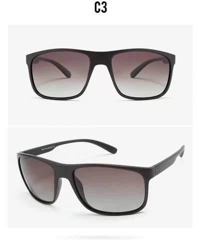 TR90 polarized sunglasses men riding sunglasses retro trend sunglasses - Tawny C3 - CJ1905N68A6 $24.55 Square