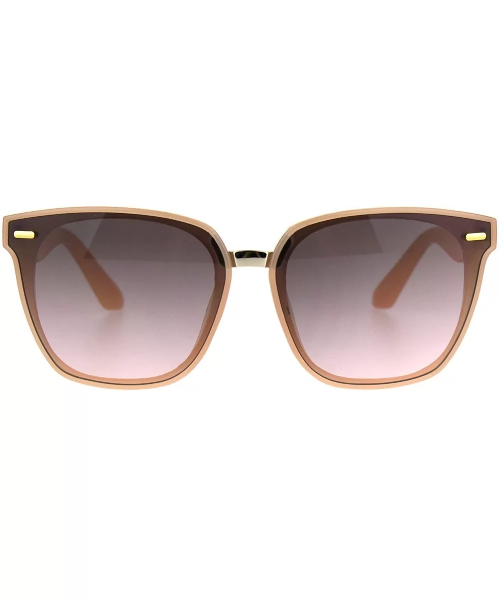 Womens Fashion Sunglasses Retro Stylish Square Frame Shades UV 400 - Peach - CB187Q50HUT $14.30 Square