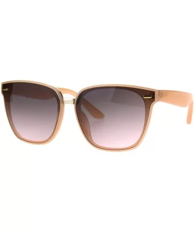 Womens Fashion Sunglasses Retro Stylish Square Frame Shades UV 400 - Peach - CB187Q50HUT $14.30 Square