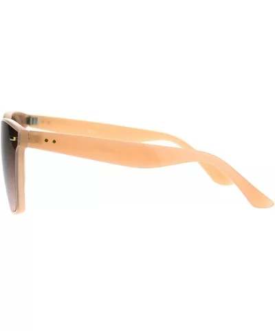 Womens Fashion Sunglasses Retro Stylish Square Frame Shades UV 400 - Peach - CB187Q50HUT $14.30 Square