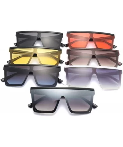 Vintage Ovesized Sunglasses Women Shades Luxury RimlSquare Sun Glasses Men Black Dames - K32329-c8blue Brown - C7199C8XT5I $4...