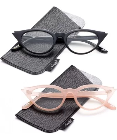 Designer Inspired Cateyes Vintage Clear Lens Glasses Cat Eyes Glasses for Women - 2 Pack - Black & Pink - CP18I4C9WOH $18.20 ...