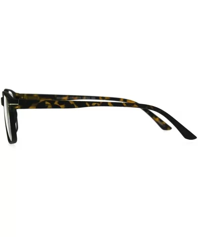 Mens Narrow Rectangular Thin Plastic Reading Glasses - Tortoise - CM18776YNQA $16.81 Rectangular