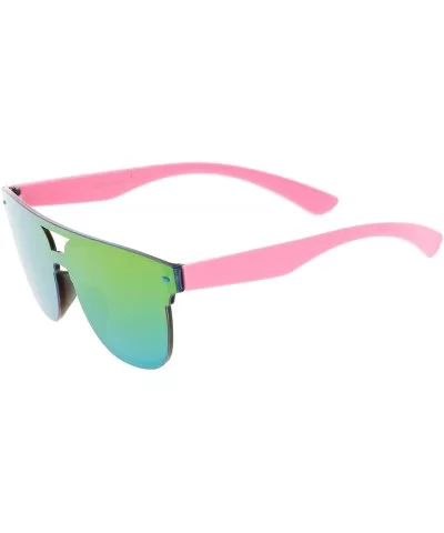 Kids Size Minimal Urban Modern"Flat-Lined" Flat Lens Sunglasses - CZ18GYH893Z $13.57 Shield