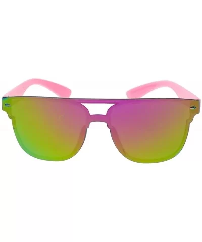 Kids Size Minimal Urban Modern"Flat-Lined" Flat Lens Sunglasses - CZ18GYH893Z $13.57 Shield