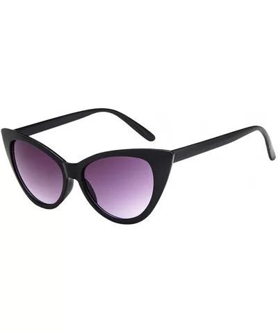 Large Retro Sexy Cat Eye Shape Sunglasses Unisex Black-rimmed Glasses for Men Women - One Piece - E - CP196TYDAUN $9.62 Cat Eye