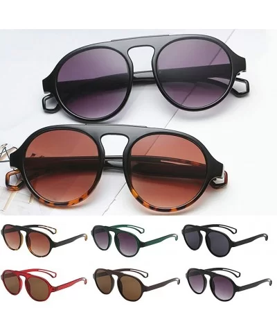 Sunglasses Goggle Glasses Fashion Siamese Lens Sunglasses Plastic Frame Vintage Retro Womens Sun Glasses - A - CX190748YMC $1...